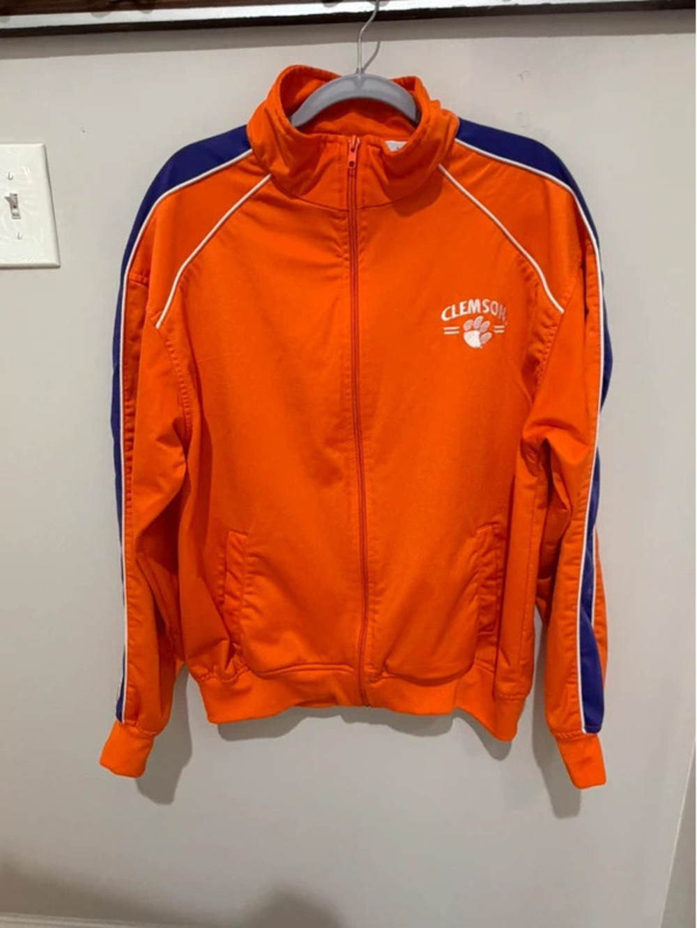 Clemson football men’s large zip up jacket